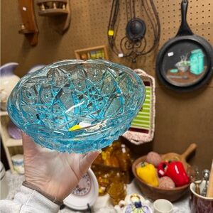 Elegant Blue Glass Bowl